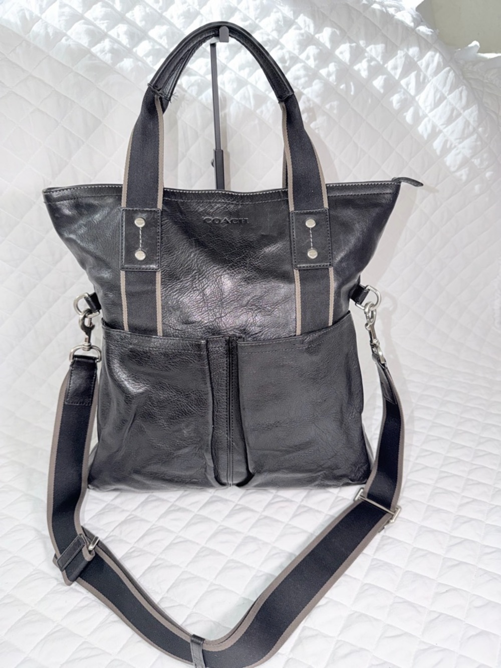 Coach Heritage Web Convertible Tote with Detachable Strap - Picture 5 of 14